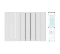 Exo Aluminum Wifi Electric Panel Heater/Smart Radiator + Timer, Thermostat, Energy Saving, Ceramic Core, Voice Control, Wall Mounted (2000W)