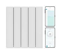 Exo Aluminum Wifi Electric Panel Heater/Smart Radiator + Timer, Thermostat, Energy Saving, Ceramic Core, Voice Control, Wall Mounted (500W)