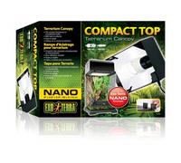 Exo Terra Compact Top, terrarium cover, nano, for 1 lamp, with reflector, 20 x 9 x 15cm, E27 socket, black