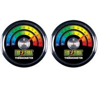 Exo Terra Dial Thermometer, Black & Gray (Pack of 2)