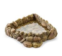 Exo Terra Reptile Corner Water Dish, Extra Large,brown