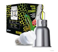 Exo Terra Reptile Deep Dome Nano/UVB Combo, Compact Reptile Lighting Set for Small Terrariums, High-Output Dome Fixture with UVB Bulb for Optimal Heat & Light