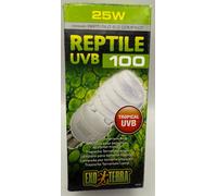 Exo Terra Reptile Uvb100 Tropical Terrarium Bulb Clear 26W