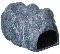 Exo Terra Wet Rock Moisture Retaining Ceramic Reptile Cave,Grey