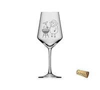 eXODA Puppa Sheep Wine Glass 350 ml Elegant Charming Glass Dishwasher Safe Ideal for Social Evenings Outdoors and Memorable Moments with Friends