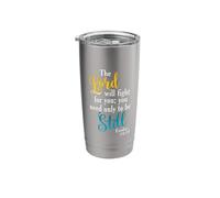 Exodus 14:14-'The Lord Will Fight for You' Scripture Stainless Steel Insulated Tumbler