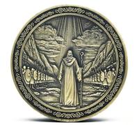 Exodus 14:21 Religious Challenge Coin - Moses Parting The Red Sea Biblical Coins with Cross Symbol
