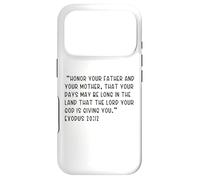 Exodus 20:12 Honor your father and your mother, that your Case for iPhone 17 Pro