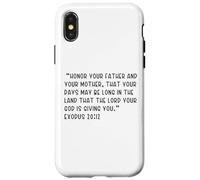 Exodus 20:12 Honor your father and your mother, that your Case for iPhone X/XS