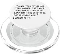 Exodus 20:12 Honor your father and your mother, that your PopSockets PopGrip for MagSafe