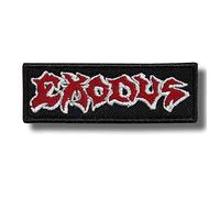 Exodus Iron-On Applique Patch - Red, Black, White - Rectangular - 1 Piece - Religious Theme - Detailed, Intricate
