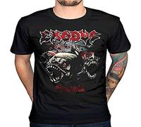 Exodus Piranha Thrash Metal Music Band T-Shirt Graphic Printed Mens Black Mens Unisex Tee XXL