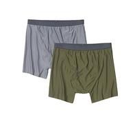 ExOfficio Men's Give-N-Go 2.0 Boxer Brief 2 Pack - Breathable Durable Easy Care Travel Underwear, Steel Onyx/Nori, L