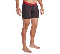 ExOfficio Men's Give-N-Go Sport 2.0 Boxer Brief 6 inch Travel Underwear for Men, Breathable and Durable, Easy Clean, Black/Scarlet Sage, XXL