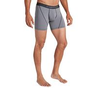 ExOfficio Men's Give-N-Go Sport 2.0 Boxer Brief 6" Travel Underwear for Men, Breathable and Durable, Easy Clean, Steel Onyx/Black, XXL