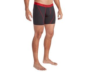 ExOfficio Men's Give-n-Go Sport Mesh 2.0 Boxer Brief 6", Black/Scarlet Sage, X-Large