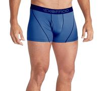 ExOfficio Men's Standard Give-n-go Sport 2.0 Boxer Brief 3 inch, Lagoon/Steel Blue, S