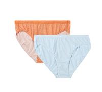 ExOfficio Women's Give-N-Go 2.0 Bikini Brief (2 Pack), Bellini Mosaic/Glacier Blue, L