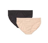 ExOfficio Women's Give-N-Go 2.0 Bikini Brief (2 Pack), Black/Buff, L