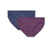 ExOfficio Women's Give-N-Go 2.0 Bikini Cut Brief 2-Pack - Breathable Durable Easy Care Travel Underwear, Ink/Grape, XL