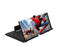 Exogio 20 Screen Magnifier, 3D HD Phone Magnifier Projector, Screen Magnifier, Compatible with All Smartphones, Black