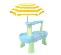 Exokugo Beach Umbrella for Kids Water Table & Picnic Table Shade, Heavy-Duty Children's Portable Outdoor Umbrella, UV Protection for Sand Play, Camping, Garden and Beach