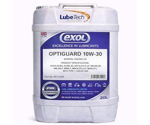 EXOL OPTIGUARD 10W30 ENGINE OIL 20LTR, A MINERAL HIGH SPECIFICATION ENGINE OIL ACEA A3/B3, A3/B4, E2, API SL/CH-4