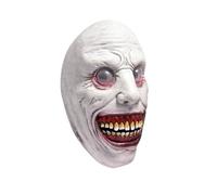 Exorcist Smile masks | 8.27 Inches Scary Party Cosplay | demons masks Skull Face | Glowing Latex Face Cover with Light-Up Eyes, 3 Button Batteries for Halloween Decor Horror Events Parties Gifting Use