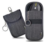 EXOSFER - Keyless Key Shield, Faraday Cage Anti-Theft Car. RFID Signal Blocking/Keys, Remote Control and Telepeda. Reinforced Shielding Against Piration - Jeans Small Set of 2