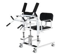 Exoskeleton Multifunctional Displacement Chair, Patient Lift Transfer Chair for Seniors & Disabled, Hydraulic Lifting and Lowering of The Traveling Crane Walking Aids (Black)