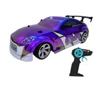 EXOST - Holographic Shiny Flash Radio Controlled Car - Pink Body - Glow Effects - Up to 15km/h - 2.4GHz, Range 25m - USB Rechargeable Battery - RC Toy Indoor/Outdoor