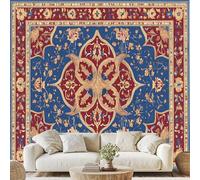Exotic Abstract Geometric Floral Wall Paper Oriental Boho Carpet Self-Adhesive Wallpaper 250x175 cm Modern Design Non-Woven Wall Stickers for Living Room Bedroom Mural Removable Poster Wf78g