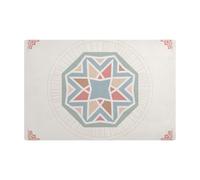 Exotic Abstract Patterns Pastel Color Decorative Coffee Mat for Counter Leather absorb Mat Under Coffee Machine for Countertop