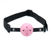 Exotic Accessories Sex Open Mouth Gag Harness Oral Fixation Nylon Band Ball Gag Mouth Plug Adult Restraint Slave Bondage Toy Pink Black One Size