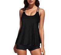 Exotic Bikini,Swimwear Control Flowy Tank Two With Boyshorts Piece Top Tummy Bathing For Women Suits Swimsuits Swimwears Tankinis Set