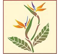 Exotic Bird of Paradise Stencil Design 7.5" x 9.2" Hawaiian Flower Tropical Art Template for Painting, Crafting, Home Décor, and DIY Projects from The Artful Stencil
