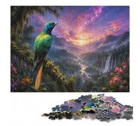 Exotic Bird Under Starry Sky Wood Puzzle Challenge, Adults, 1000 Pieces