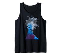 Exotic Blue Victoria Crowned Pigeon Bird Illustration Art Tank Top