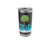 Exotic BrazilianTravel Flag & Parrot Stainless Steel Insulated Tumbler
