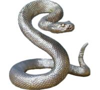 Exotic Coiled Gold Snake | Textured Resin Ornament | Jungle Theme Home Decor