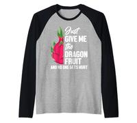 Exotic Dragonfruit Summer Beach Fun Design Raglan Baseball Tee