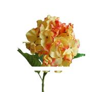 Exotic Dried Flower Bouquet Abundant Large Hydrangea Stems with Leaves, 5 Pcs Branches Artificial Flower Branches, Suitable for Wedding Flowers, Home Flower Decoration Arrangement (NO VASE)(White)