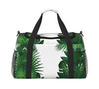 Exotic Fantasy Hawaiian Tropical Palm Leaves Print Weekender Bag,Gym Bag with,Carry On Luggage Overnight Weekend Bag, Holdall Handbag