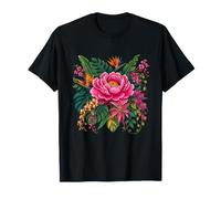 Exotic Floral Bouquet Tropical Peony Paradise T-Shirt