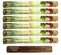Exotic Fruit Fragrance Incense Sticks Various Assorted Perfume Scented Room Aroma 120 Joss Stick (Coconut Cinnamon)