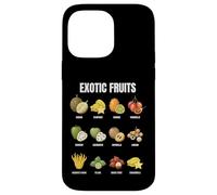 Exotic Fruit Types Botanical Illustration Chart Case for iPhone 14 Pro Max
