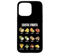 Exotic Fruit Types Botanical Illustration Chart Case for iPhone 15 Pro Max
