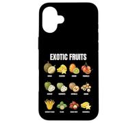 Exotic Fruit Types Botanical Illustration Chart Case for iPhone 16 Plus