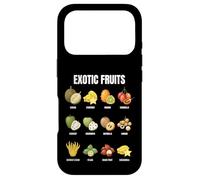 Exotic Fruit Types Botanical Illustration Chart Case for iPhone 17 Pro