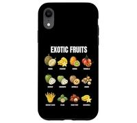 Exotic Fruit Types Botanical Illustration Chart Case for iPhone XR
